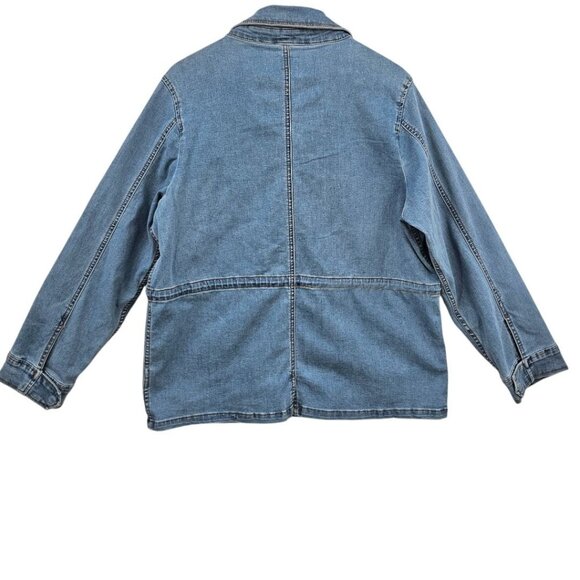 Judy Blue Womens M Denim Won't‎ Lose My Way Utility Jacket NWT - Picture 6 of 12